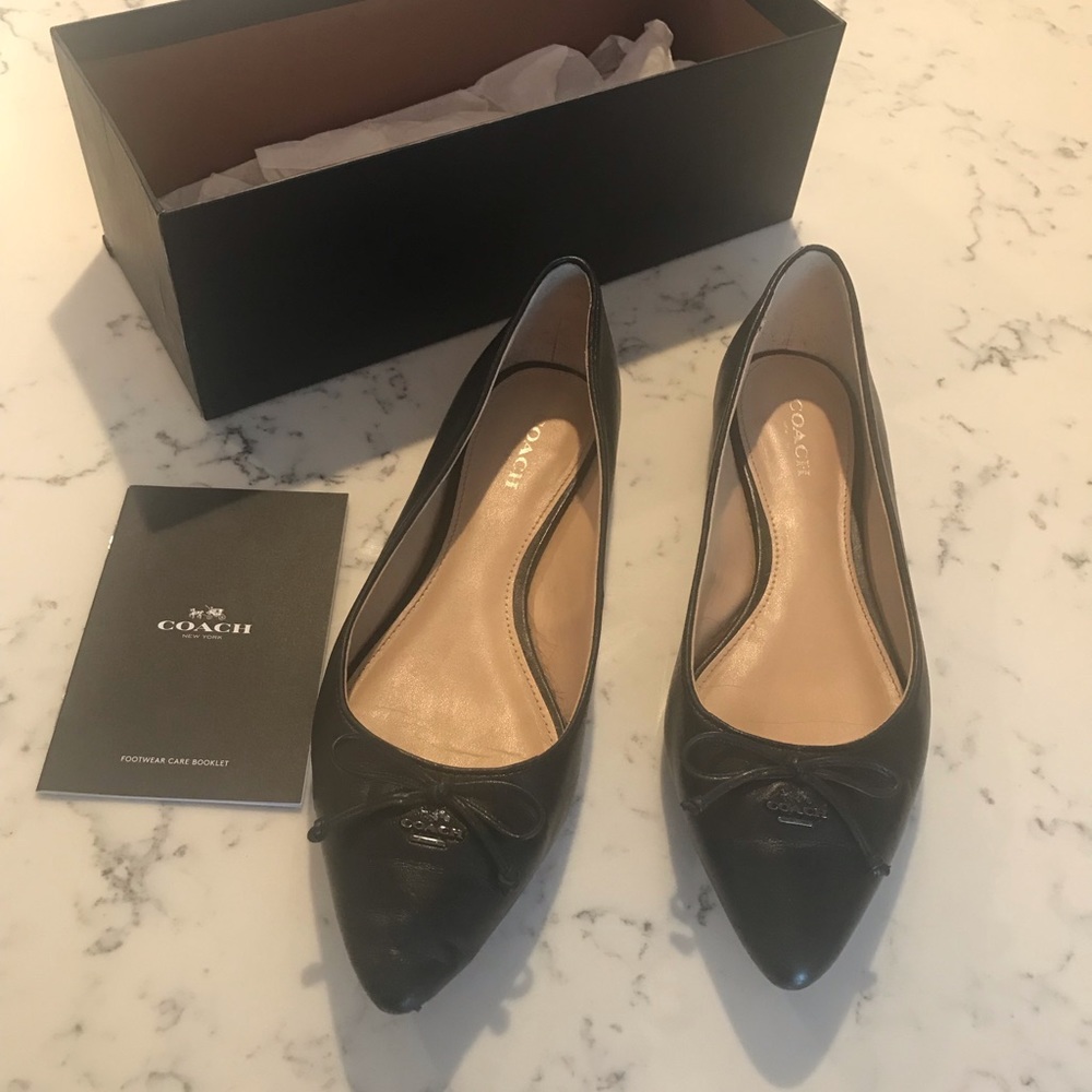 Coach lambskin flats.